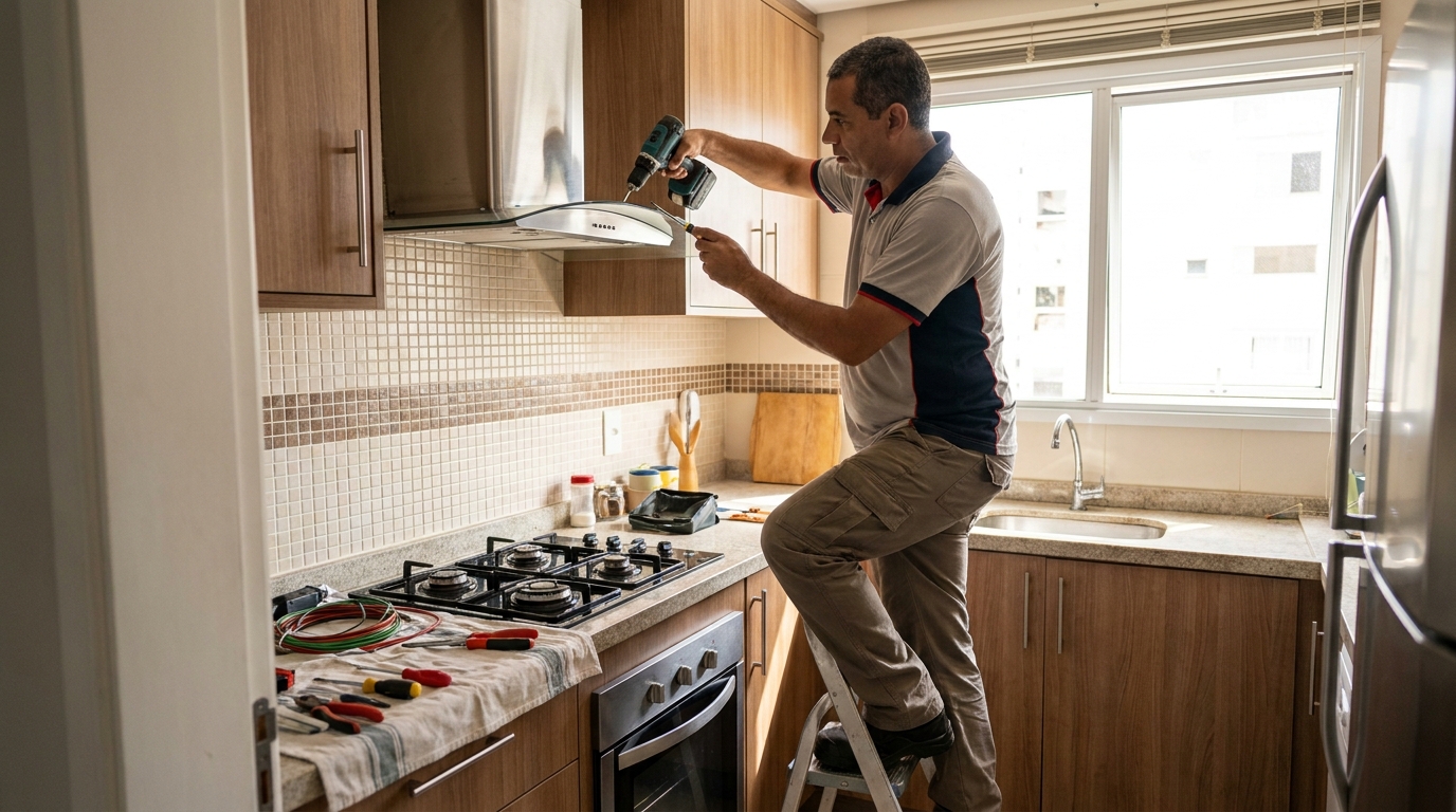 Instalação de Exaustor no Distrito de Sousas, Campinas‑SP