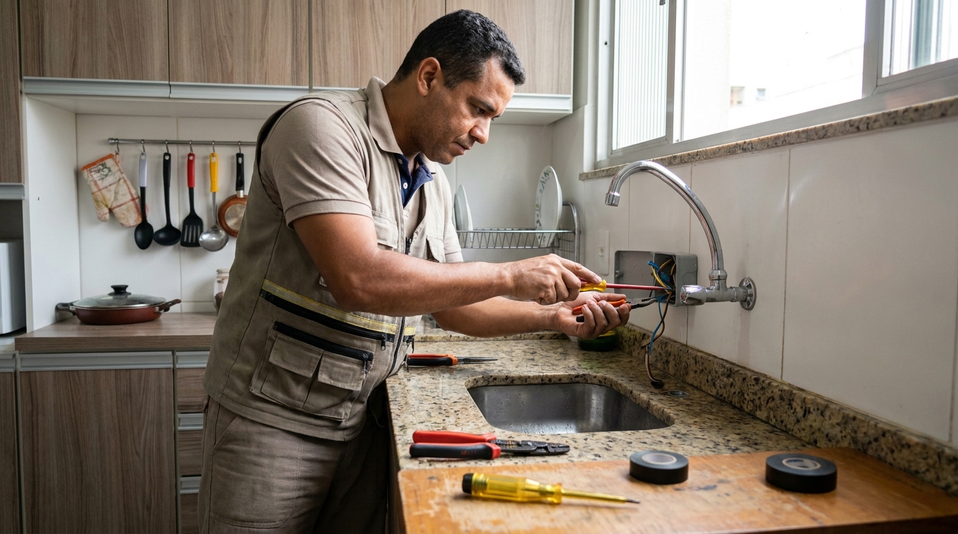 Instalação em Cozinha ou Área Gourmet no Parque Jatobá, Campinas‑SP