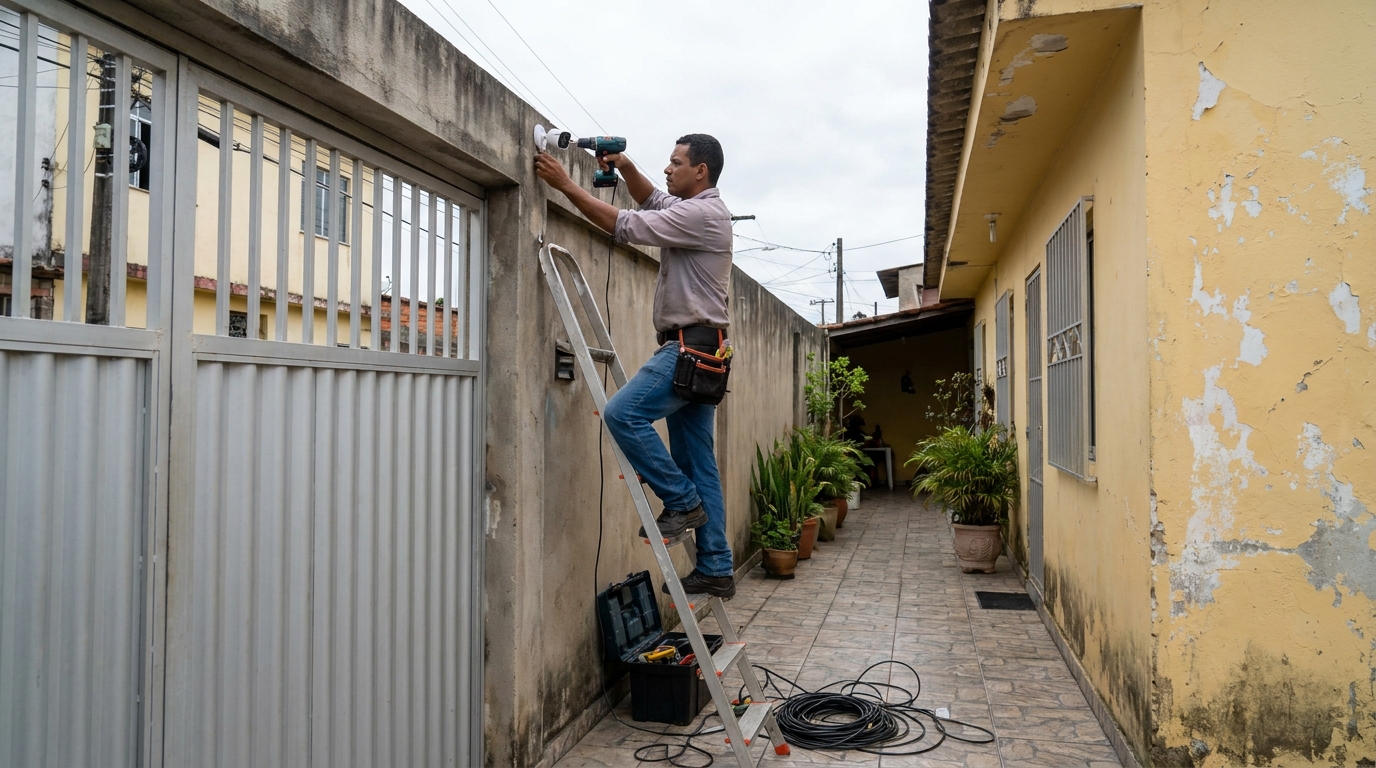 Passagem de Cabeamento na Vila Costa e Silva, Campinas‑SP