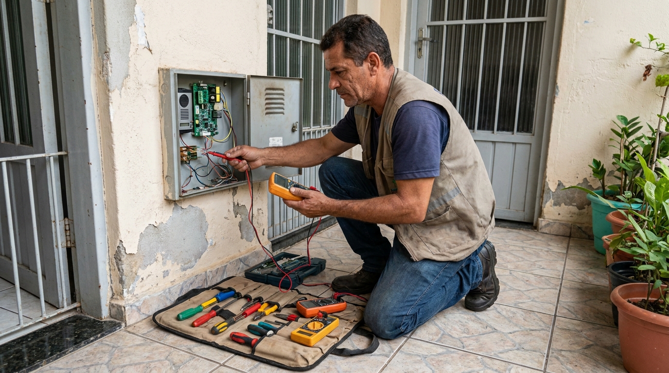 Troca de Fiação de Interfone no Jardim Aero Continental, Campinas‑SP